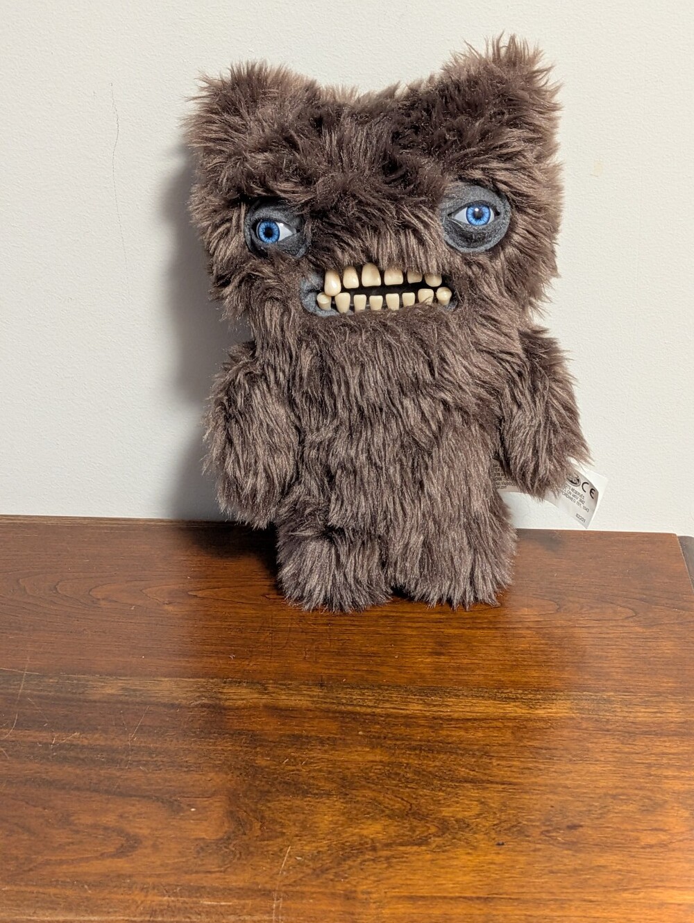 Fuggler. Munch Munch.Plush Monster Toy - Brown Furry Monster with Blue Eyes. GUC